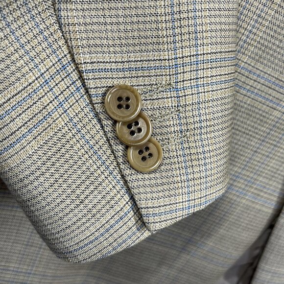 Coppley Blazer Mens 42R Ermenegildo Zegna Cloth  Plaid Wool Made Canada Jacket - Picture 8 of 12